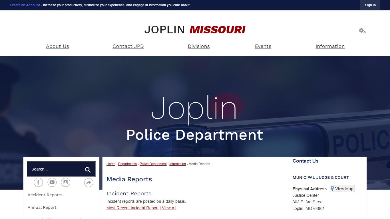 Media Reports | Joplin, MO - Official Website